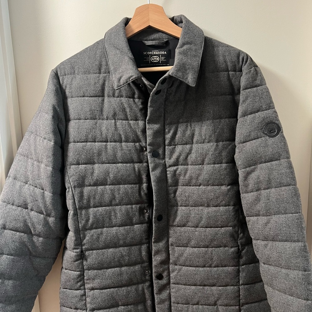 Men's Gray Quilted Jacket